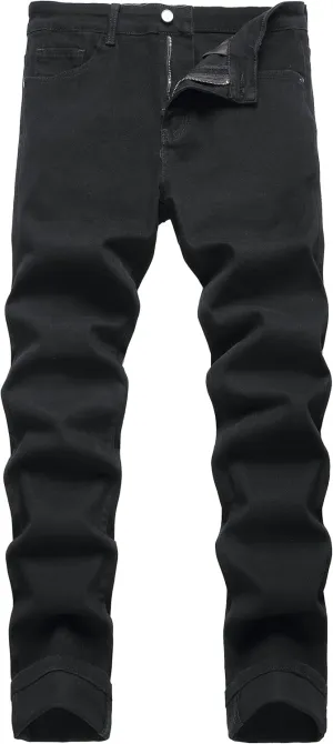 RANMCC Plaid Pants for Men Skinny Flat-Front Stretch Slim Casual Business Dress Pants