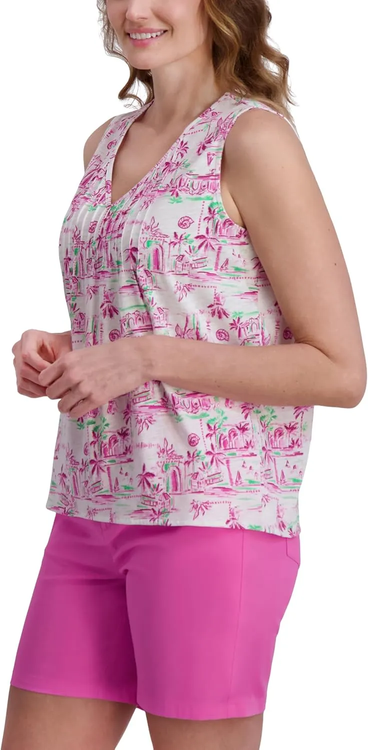 Stella Parker Women's V-Neck Blouse  Flowy Lightweight Top for Casual, Work, Travel, Or Resort Wear