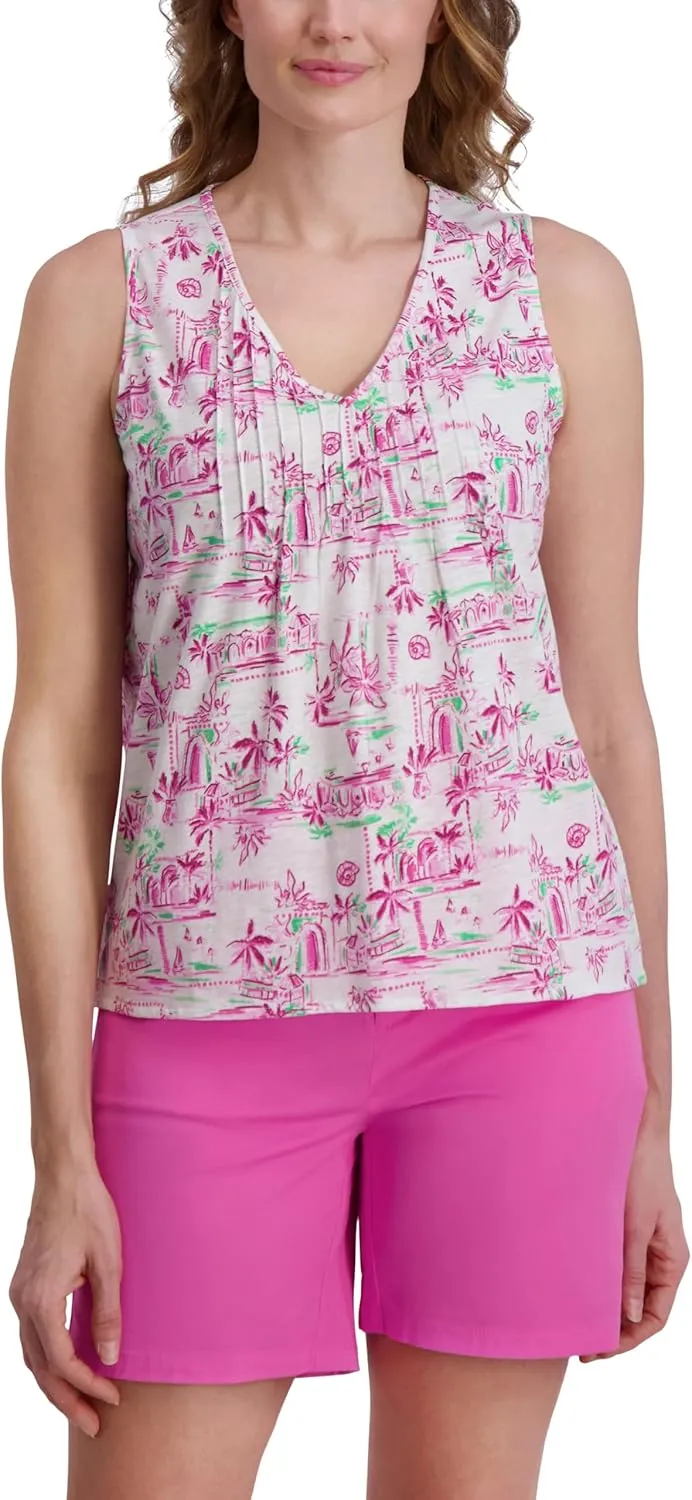 Stella Parker Women's V-Neck Blouse  Flowy Lightweight Top for Casual, Work, Travel, Or Resort Wear