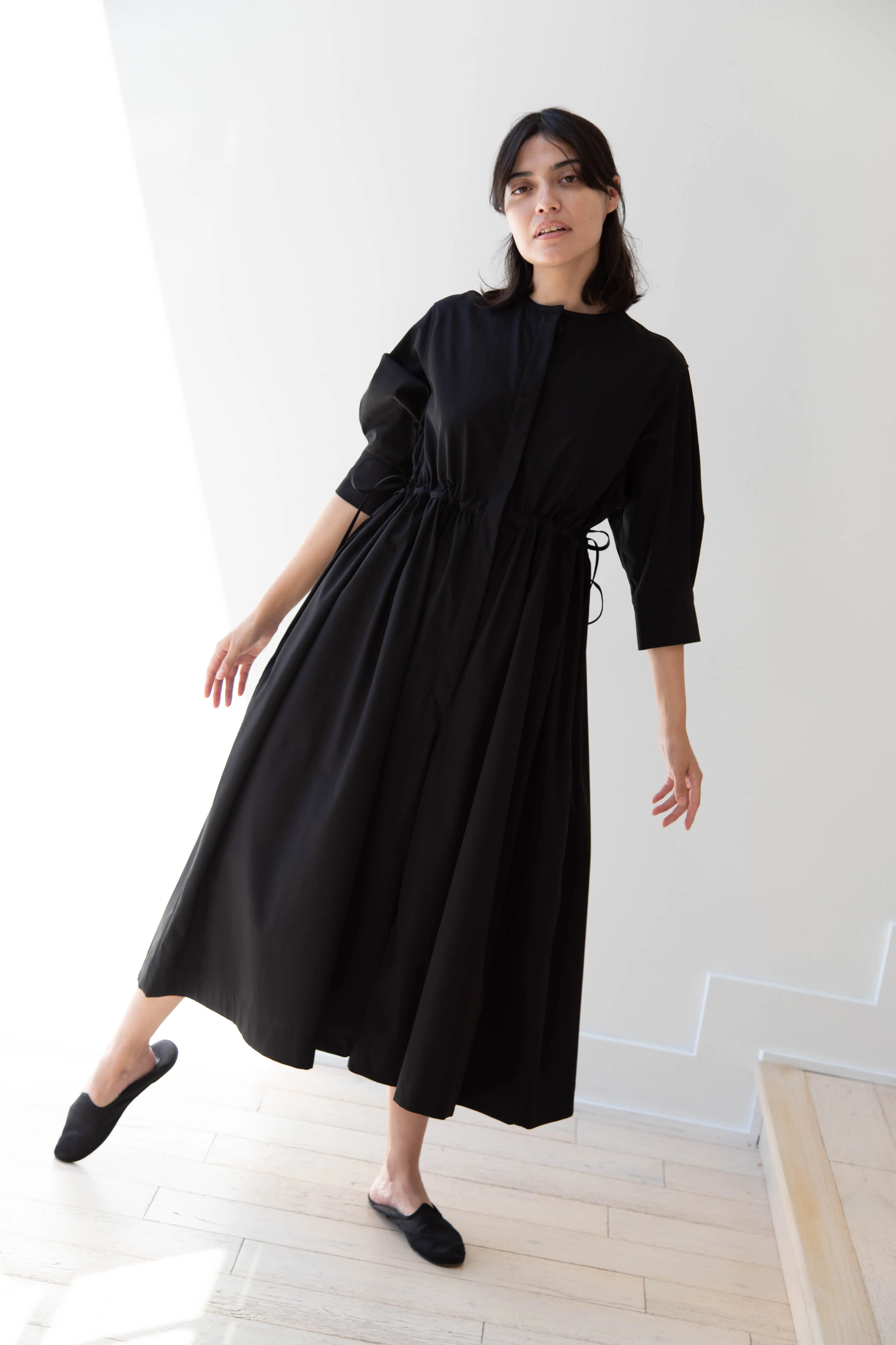 Tenne Handcrafted Modern | Waist String Jumpsuit In Black