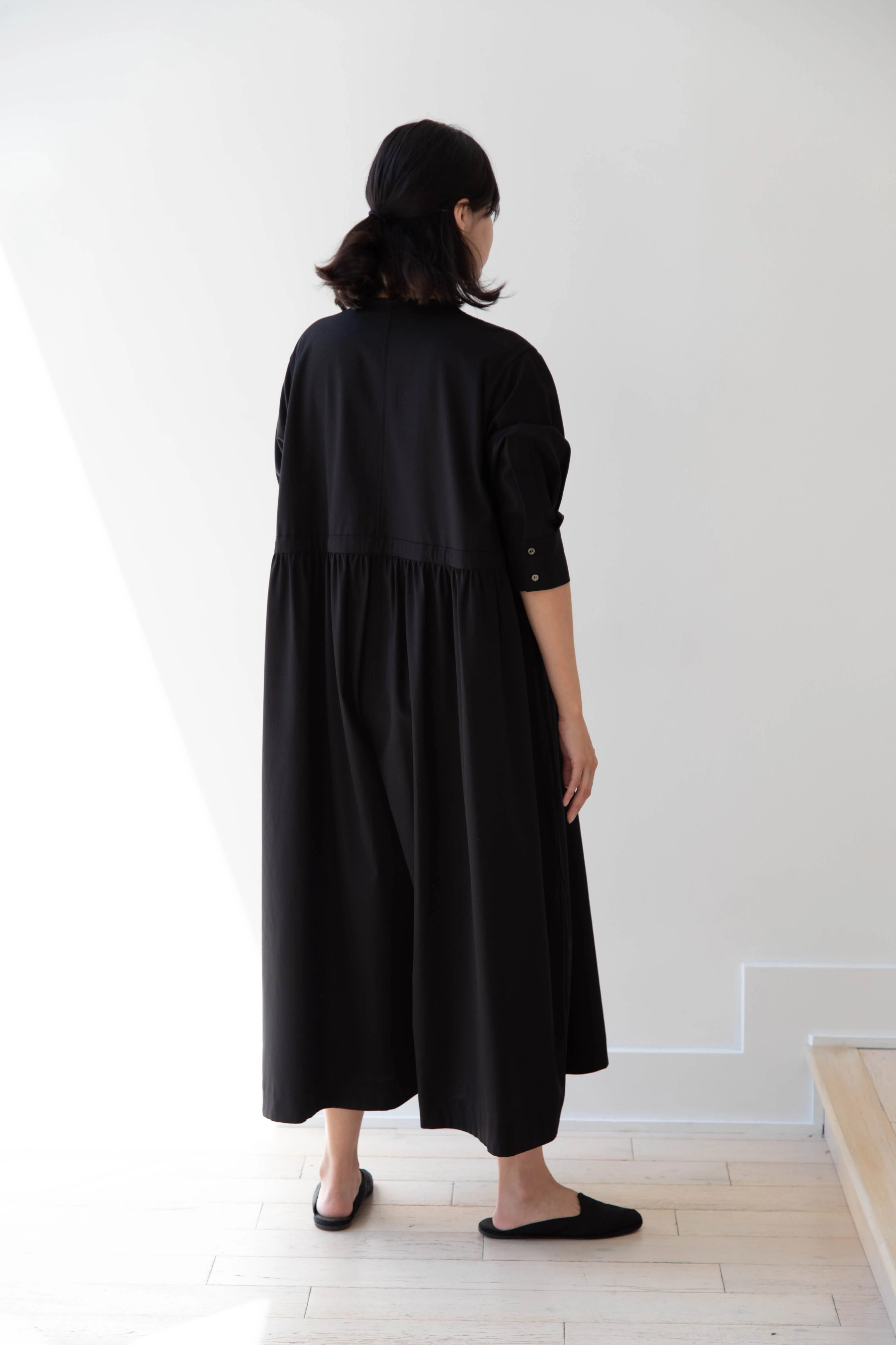 Tenne Handcrafted Modern | Waist String Jumpsuit In Black