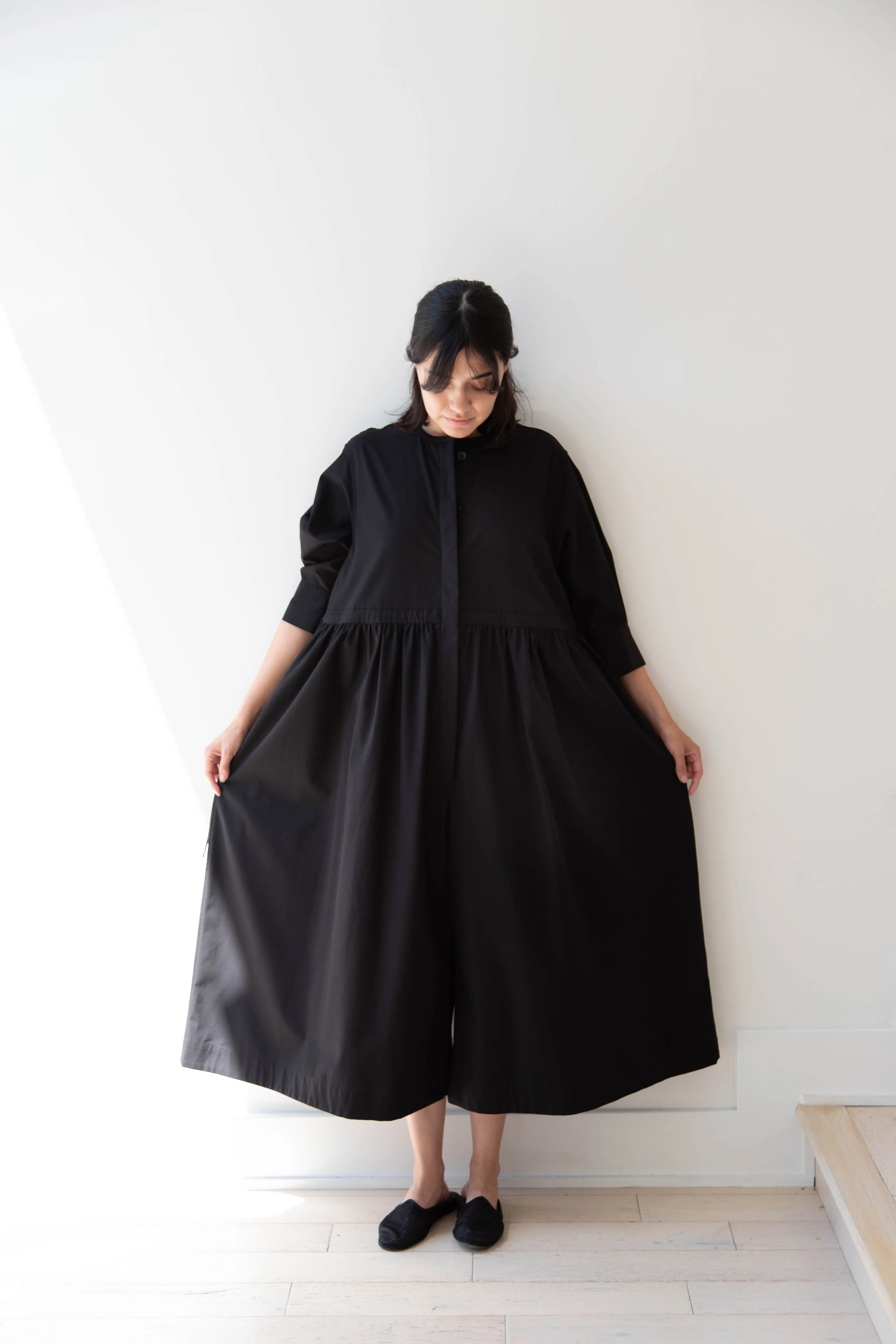 Tenne Handcrafted Modern | Waist String Jumpsuit In Black