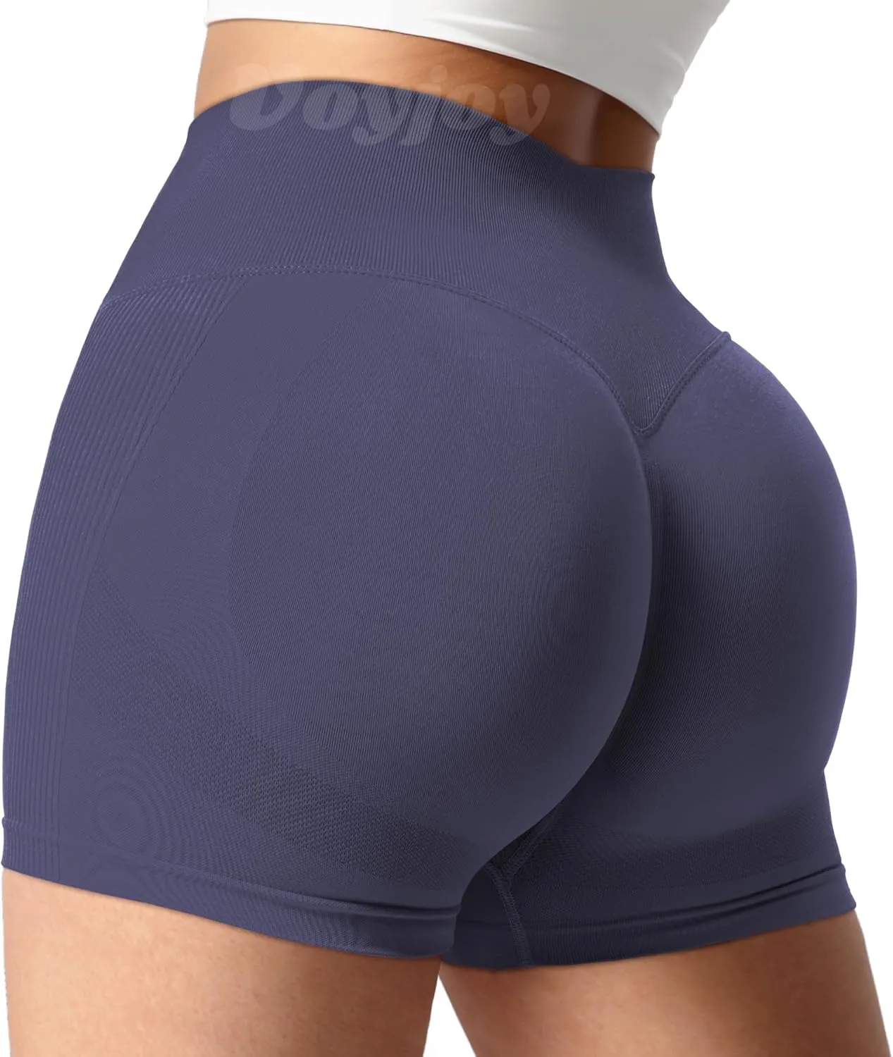 VOYJOY Women Workout Shorts 3.6" Scrunch Butt Lifting Gym Seamless Yoga Biker Shorts