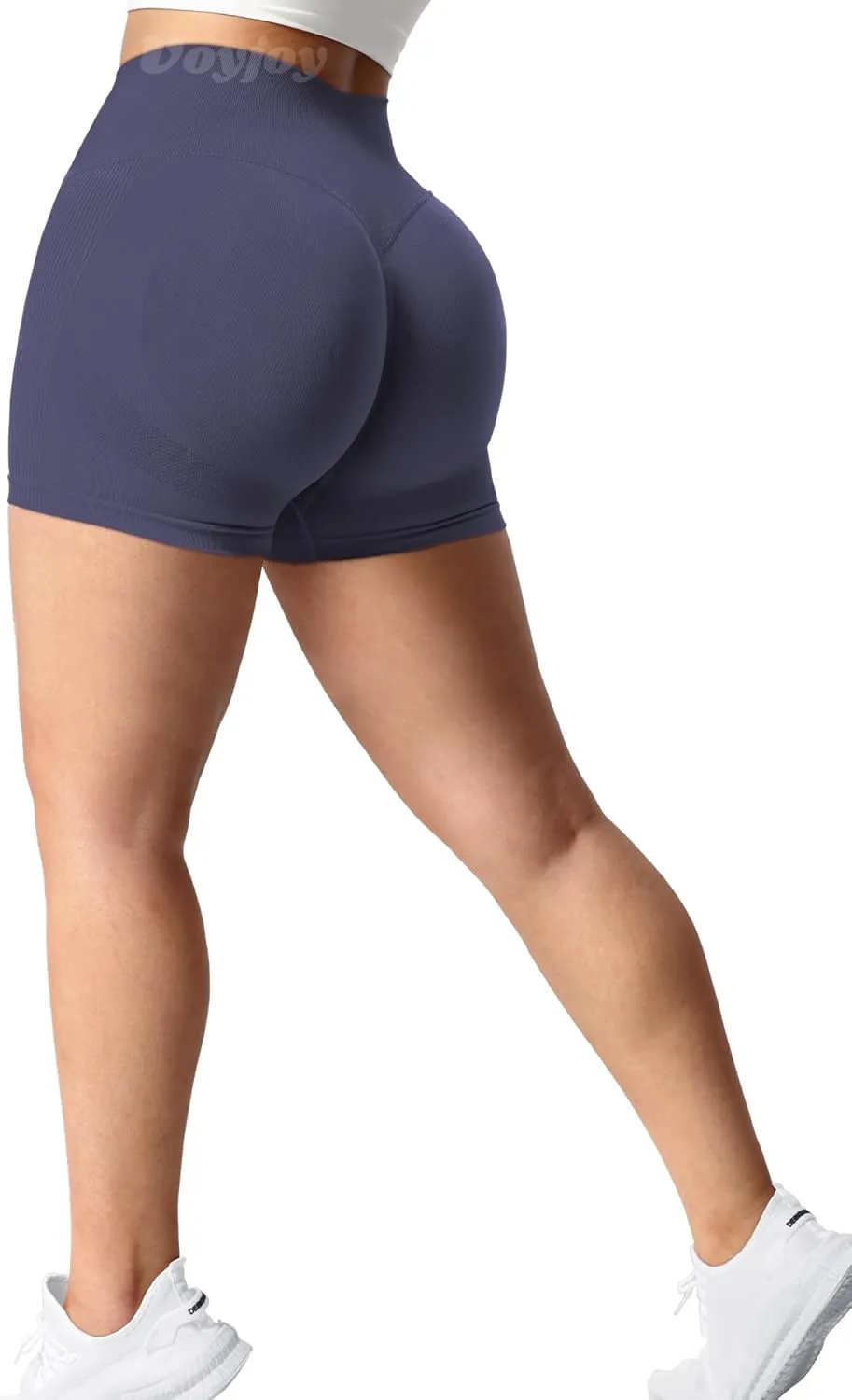 VOYJOY Women Workout Shorts 3.6" Scrunch Butt Lifting Gym Seamless Yoga Biker Shorts