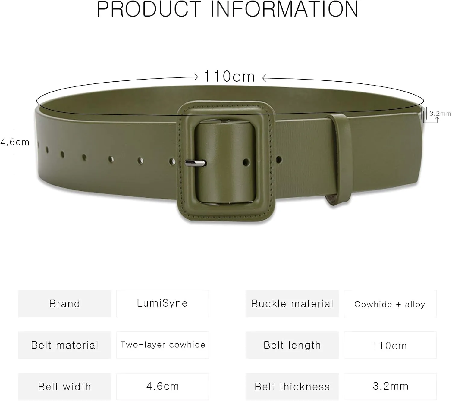 Women Wide Leather Belt Classic Solid Color Large Square Buckle Retro Cinch Belt High Waist Belt For Dress Overcoat